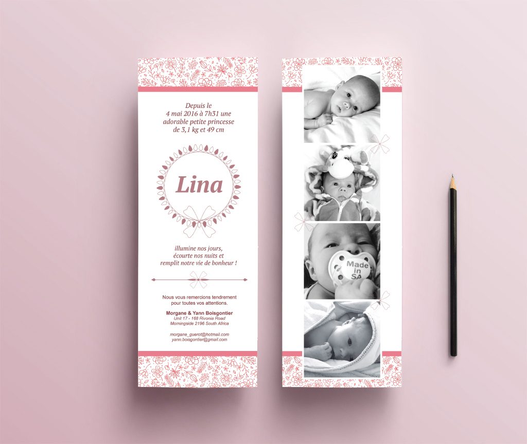 Lina – Faire part de naissance
