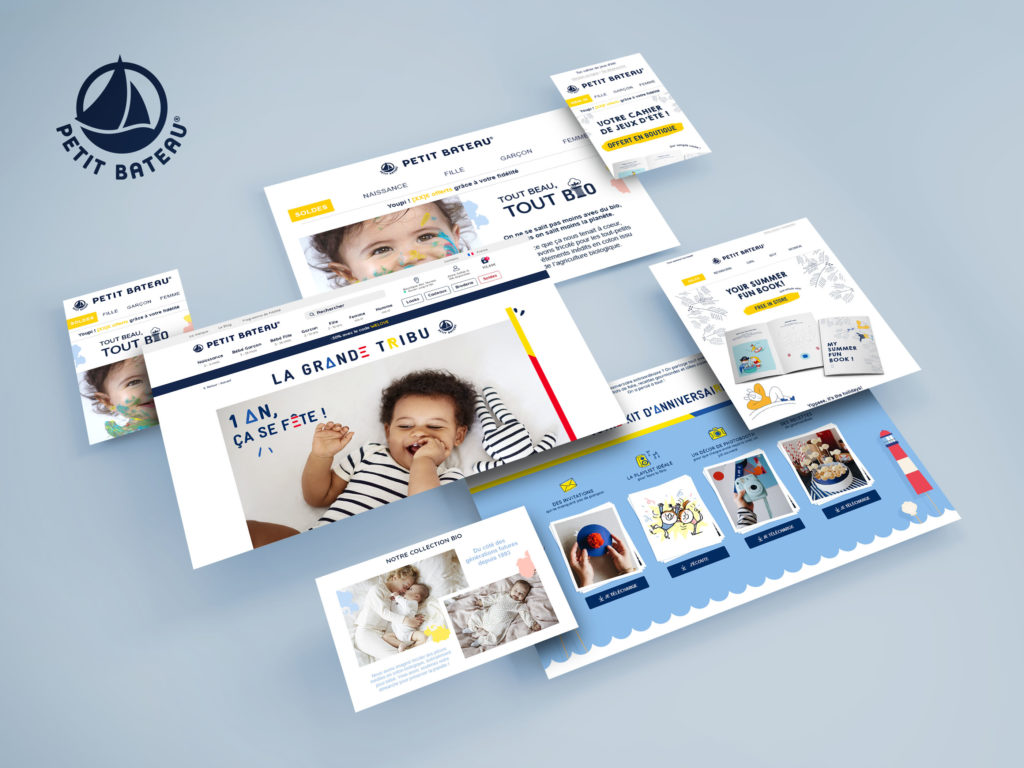 Petit Bateau – Webdesigns, newsletters et campagnes d’emailings